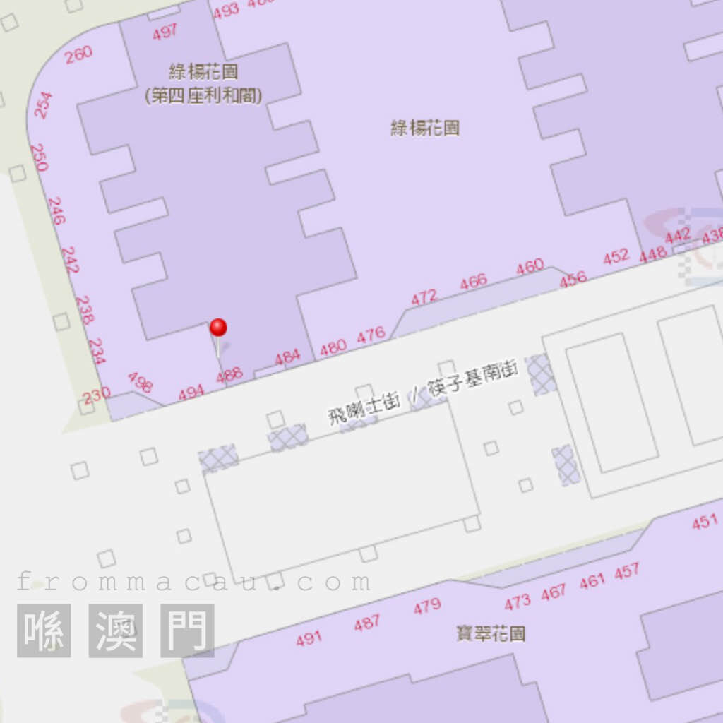 Location of ( Nagano restaurant / Chang Ye Liao Li ) in Fai Chi Kei (Lok Yeung), Macau.