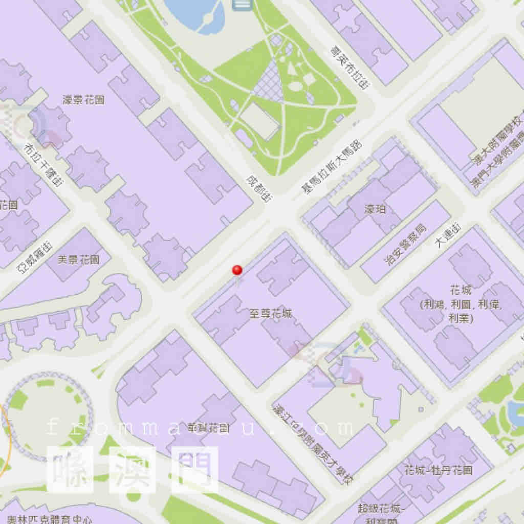 Zoom in location area of U Veng Kei Cafe in Supreme Flower City, Baixa da Taipa (Macau Taipa Center), Taipa.